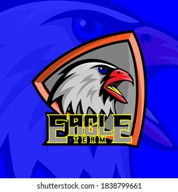 eagle mascot esport logo design