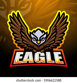 Eagle mascot esport logo design