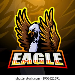 Eagle mascot esport logo design