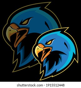 Eagle mascot esport logo design esport gaming
