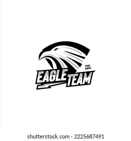 Eagle mascot esport logo design vector