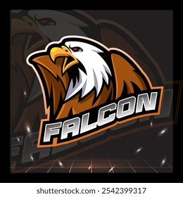 Eagle mascot esport logo design