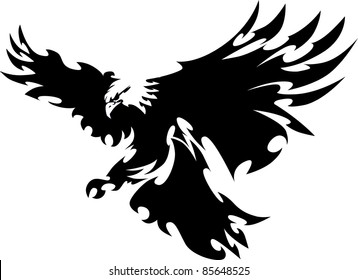 Eagle Mascot Flying Wings  Design