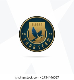 eagle mascot for a football team logo. school, college or league. Vector illustration.