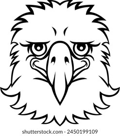An eagle mascot friendly cute happy animal cartoon character