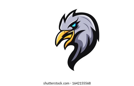 Eagle mascot gaming logo design vector with modern illustration concept style for badge, emblem, sticker and t shirt printing. Angry Bird illustration for sport team.