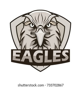 Eagle mascot icon logo design illustration