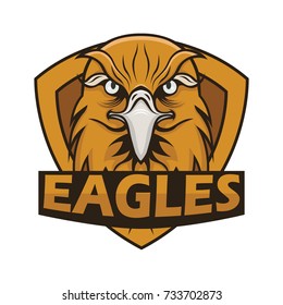 Eagle mascot icon logo design illustration