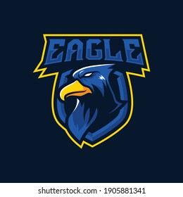 Eagle mascot logo design illustration for sport or e-sport team