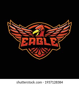 Eagle mascot logo design illustration