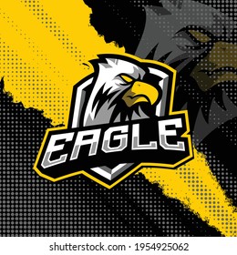 Eagle mascot logo design illustration