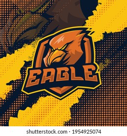 Eagle mascot logo design illustration