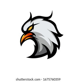 Eagle mascot logo design with modern illustration concept style for badge, emblem and t shirt printing. Angry Eagle illustration for sport and e-sport team.