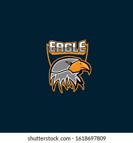 Eagle mascot logo design template, for club or sport team