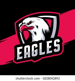 Eagle mascot logo design template