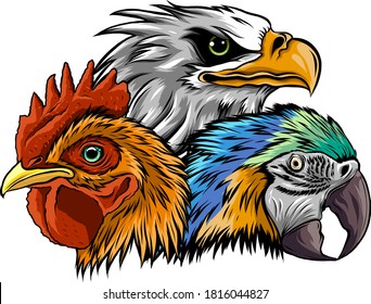 Eagle Mascot Logo Design Vector Template illustration