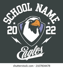 Eagle mascot logo design vector with modern illustration concept style for badge, emblem and tshirt printing.
