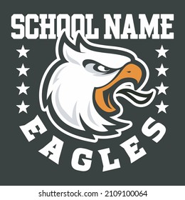 Eagle mascot logo design vector with modern illustration concept style for badge, emblem and tshirt printing.