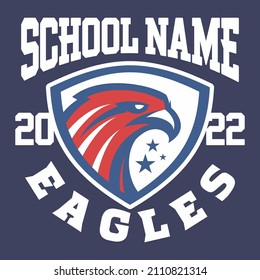 Eagle mascot logo design vector with modern illustration concept style for badge, emblem and tshirt printing.