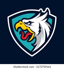 Eagle mascot logo design vector with modern illustration concept style for badge, emblem and tshirt printing.