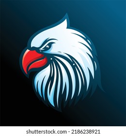 Eagle mascot logo design vector and illustration
