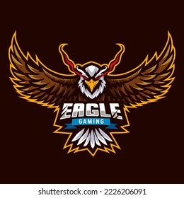 Eagle mascot logo design vector with modern illustration concept style for badge, emblem and tshirt printing