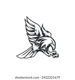 Eagle mascot logo design vector