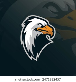 Eagle mascot logo design vector with modern illustration concept style for badge, emblem and t shirt printing. Eagle head illustration.