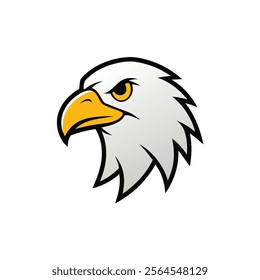 eagle mascot logo design vector art illustration on white background