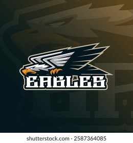 Eagle mascot logo design vector with modern illustration concept style for badge, emblem and t shirt printing. Eagle illustration for sport team.