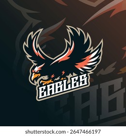 Eagle mascot logo design vector with modern illustration concept style for badge, emblem and t shirt printing. Eagle illustration for sport team.