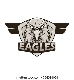 Eagle mascot logo design vector illustration