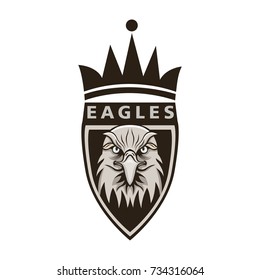 Eagle mascot logo design vector illustration