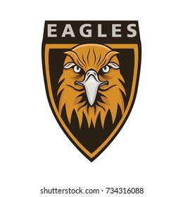 Eagle mascot logo design vector illustration