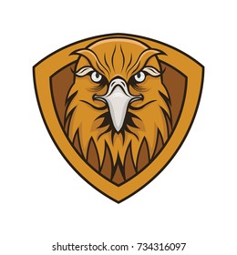 Eagle mascot logo design vector illustration