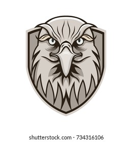 Eagle mascot logo design vector illustration