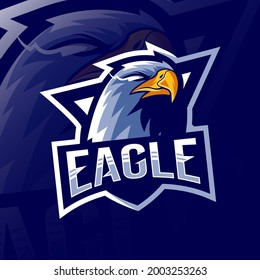 Eagle mascot logo esport design templates