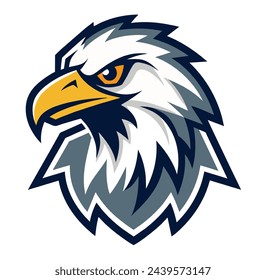 Eagle mascot logo monogram outline