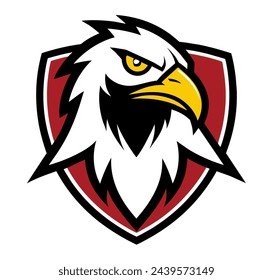 Eagle mascot logo monogram outline