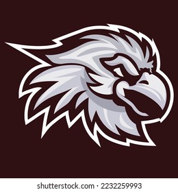 Logotipo de mascota de águila, diseño de vectores de águila, diseño de logotipos para el deporte de aves, logotipo mínimo de águila, promoción de marca, diseños de logotipo creativos, ilustración vectorial, icono de gradiente de vectores de águila deportiva, símbolo de esports, halcón, cometa