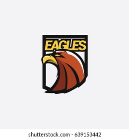 Eagle mascot logo vector illustration