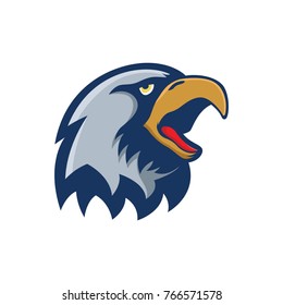Eagle mascot logo vector premium quality design emblem isolated team simple