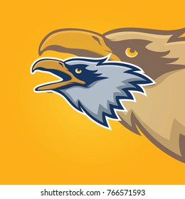 Eagle mascot logo vector premium quality design emblem isolated team simple