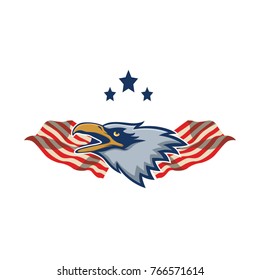 Eagle mascot logo vector premium quality design emblem isolated team simple