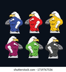 el conjunto de máscaras de águila puede utilizarse para el diseño de logotipos o camisetas