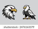 Eagle Mascot Vector Collection: High-Quality Graphic Design Art