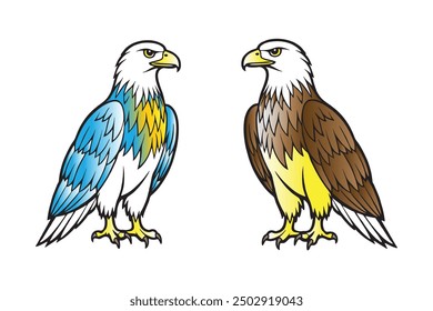 Eagle Mascot Vector Collection: High-Quality Graphic Design Art