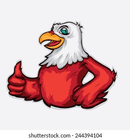 eagle mascot vector illustration