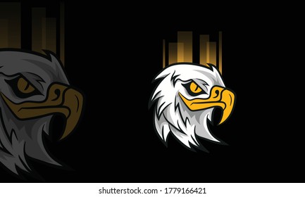 Diseño de la ilustración de Eagle Mascot Vector. 