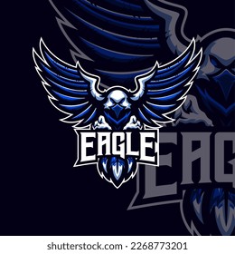 Eagle masscot logo illustration premium vector